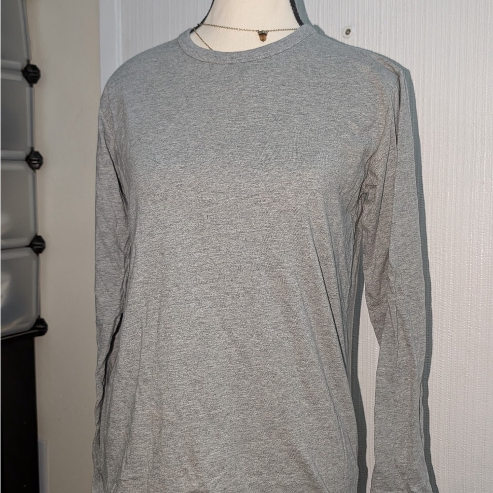 Place Gray Long Sleeve Tee Classic Crew Neck